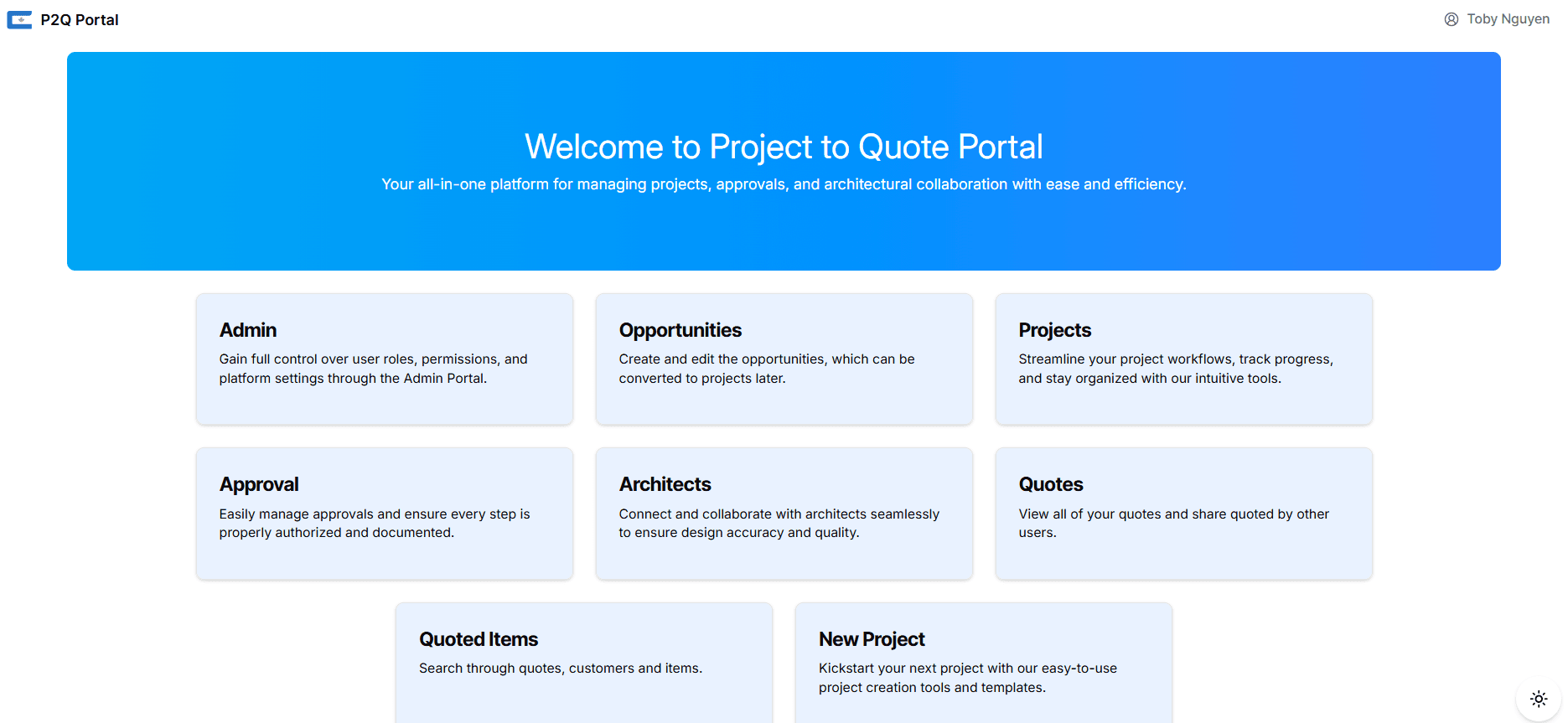 Project to Quote System (P2Q)